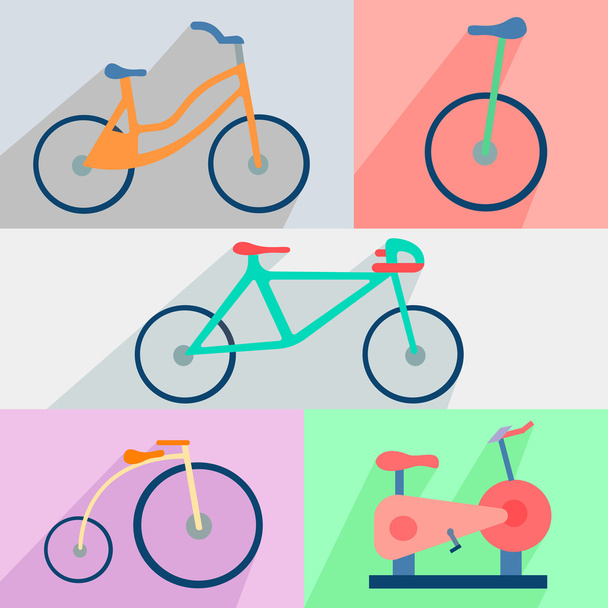 Biciclette, cyclette, circo, città, montagna
 - Vettoriali, immagini