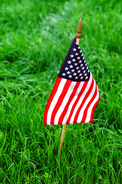 american flag on background - Foto, imagen