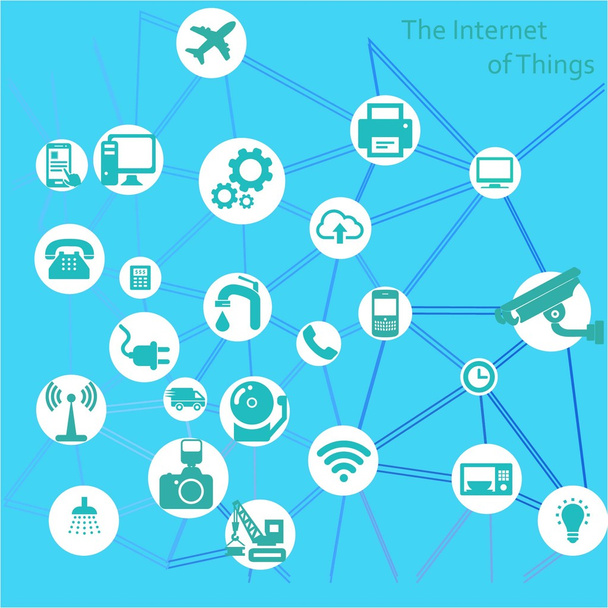 The internet of things. Vector illustration. Modern infographic template - Wektor, obraz