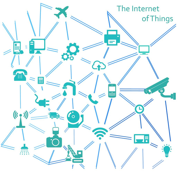 The internet of things. Vector illustration. Modern infographic template - Vektör, Görsel