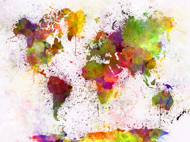 Карта мира в акварели
  - Фото, изображение