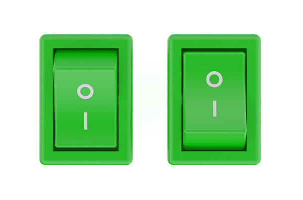 two green  switch - Foto, Imagem