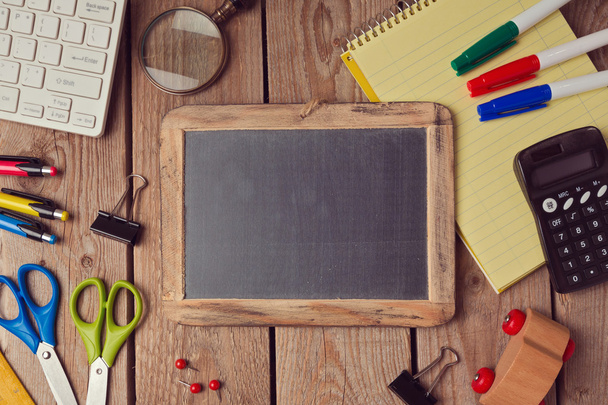 Back to school background with chalkboard - Photo, image