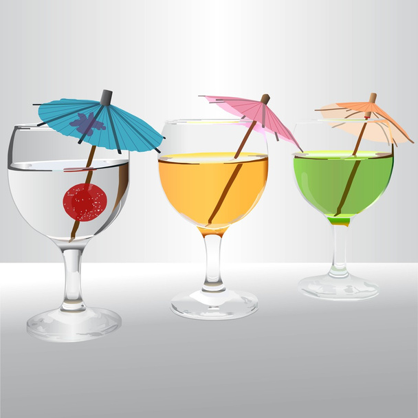 Cocktail realistic set - Vector, Image