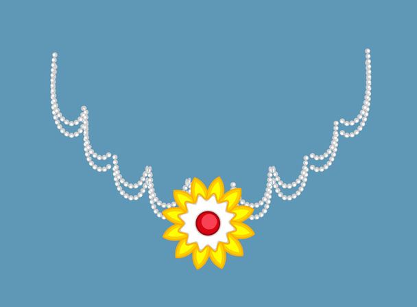 collar de perlas de oro
 - Vector, Imagen