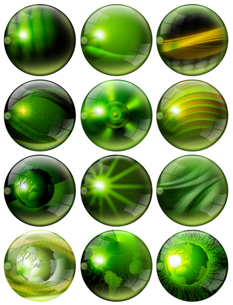 幻想的な緑色の球 - 写真・画像