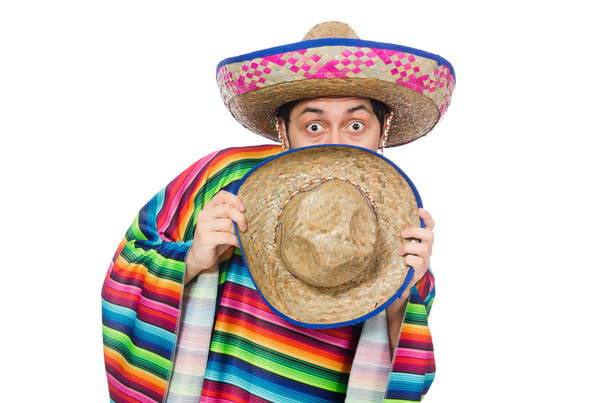 Divertido mexicano con poncho
 - Foto, imagen