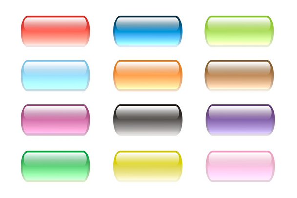 Glossy buttons - Vector, Image