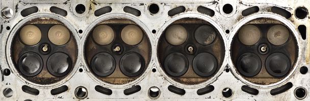 Engine camshaft cap close up - Zdjęcie, obraz