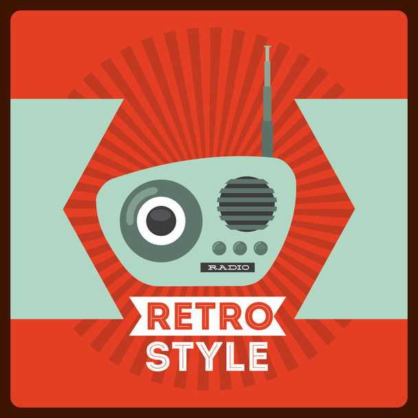 retro style icon  - Vector, afbeelding