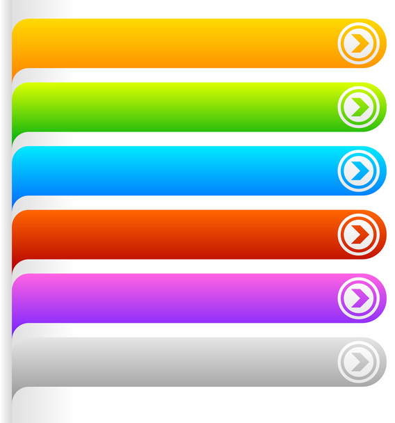 Colorful buttons or banners - Vektor, Bild
