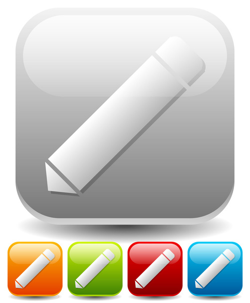 Pencil icons set - Vector, afbeelding