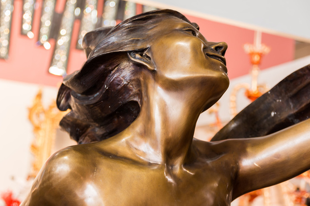 Statue Detail: female profile head close-up - 写真・画像