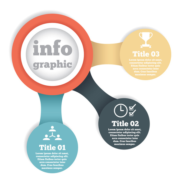Business circle info graphic, diagram, presentation in steps - Vector, Imagen