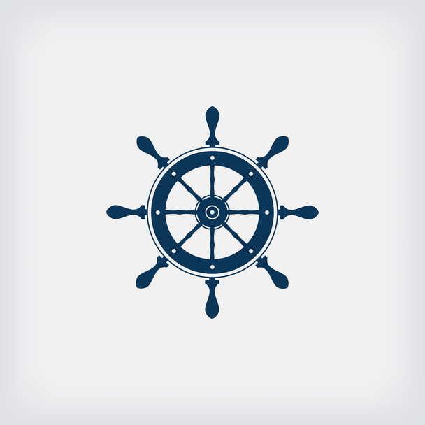 marine steering wheel vector icon - Διάνυσμα, εικόνα