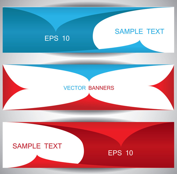 Banderas web abstractas
 - Vector, Imagen