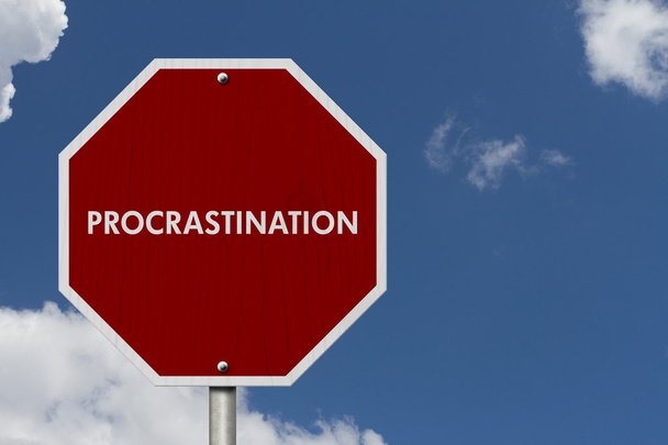 Stop Procrastination Road Sign - Photo, Image