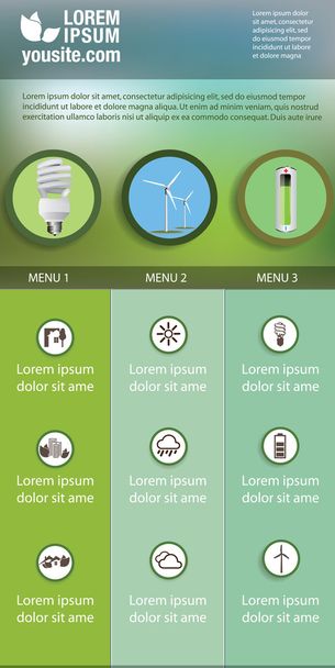 Energy saving infographic - Vector, Image