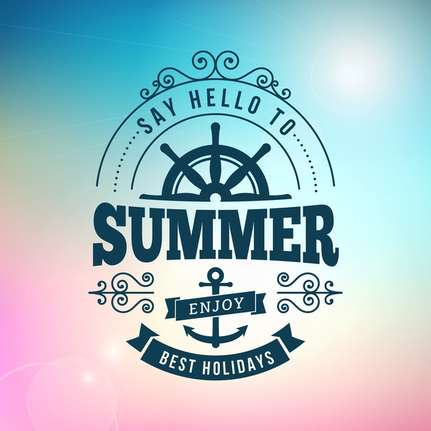 Summer holidays typography poster  - ベクター画像