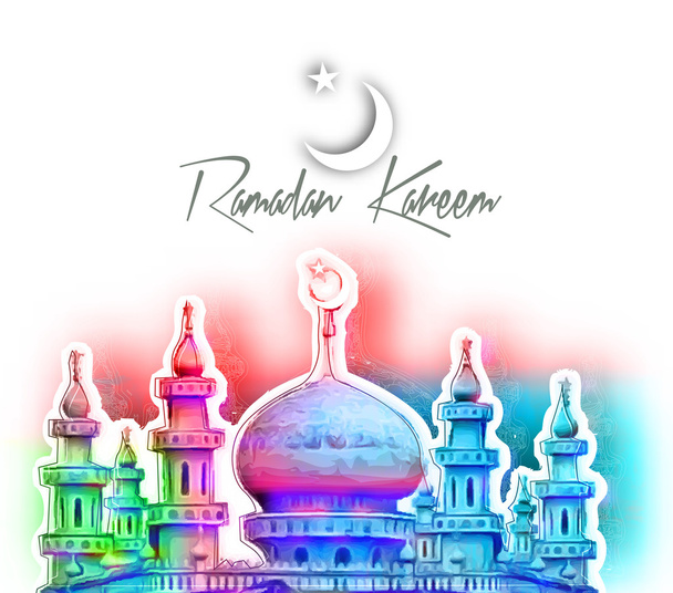 Koncepcja Eid Mubarak (Ramazan Kareem) - Wektor, obraz