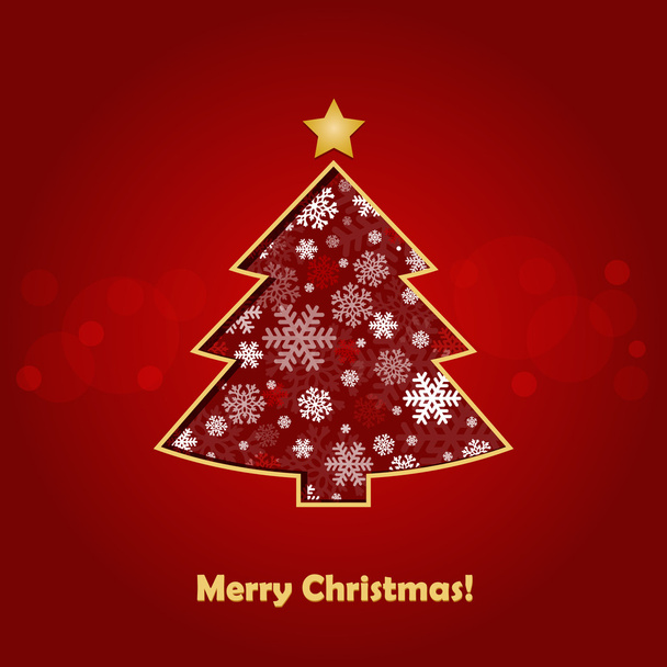 Stylized Christmas tree - Διάνυσμα, εικόνα