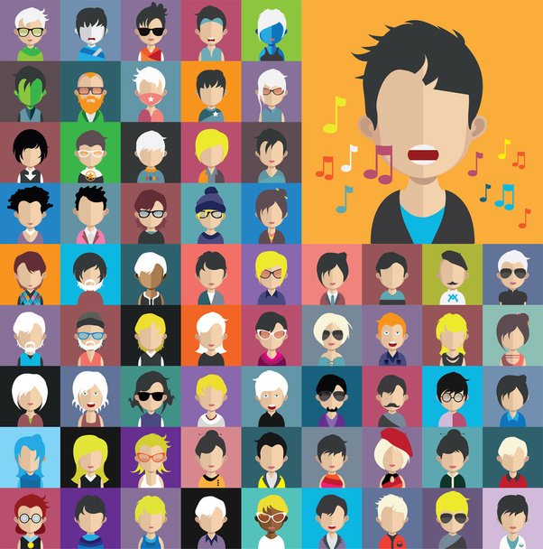 Set of people icons - Vector, Image