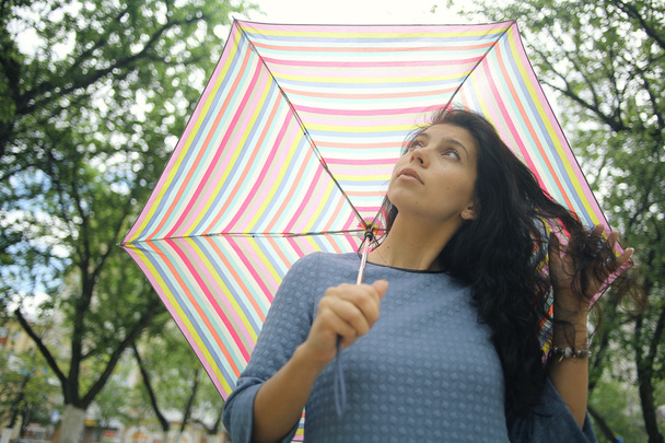 woman holding umbrella - Photo, Image