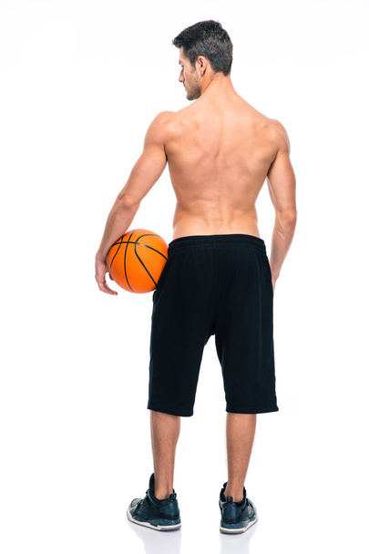 Back view portrait of a basketball player - Zdjęcie, obraz