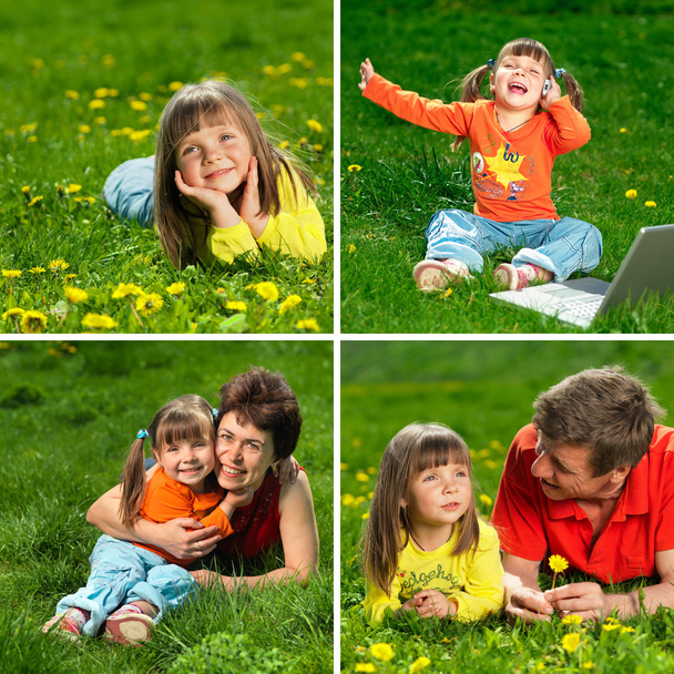 Family enjoy outdoors - Фото, зображення