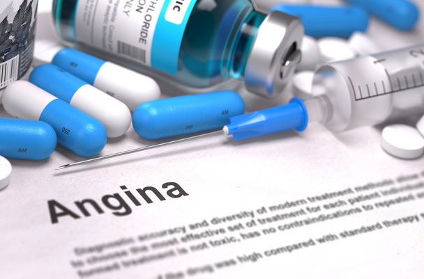 Angina Diagnosis. Medical Concept. Composition of Medicaments. - Φωτογραφία, εικόνα
