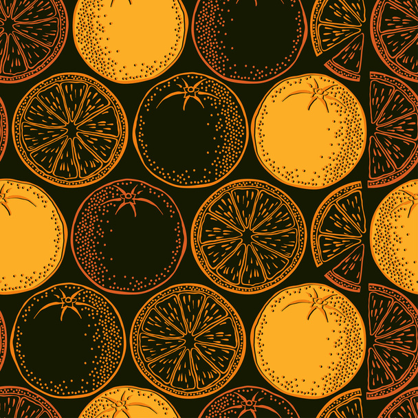 Bright background with oranges - Vettoriali, immagini