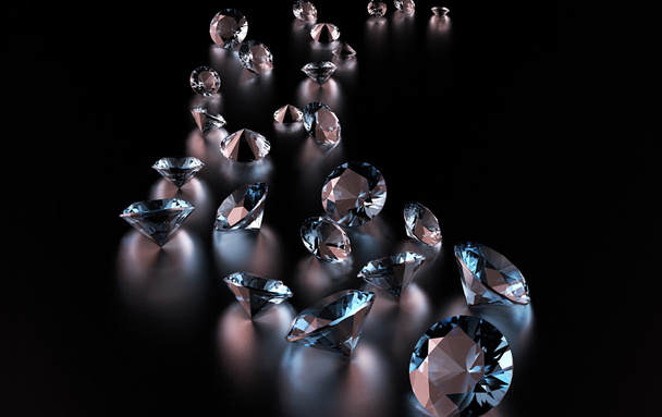 scattered luxury diamonds - Zdjęcie, obraz