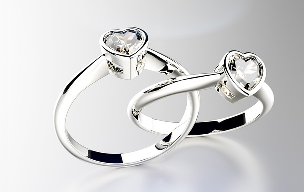 Anéis de luxo com diamantes
 - Foto, Imagem