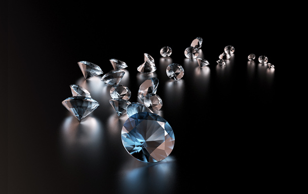 scattered luxury sapphires - Foto, imagen