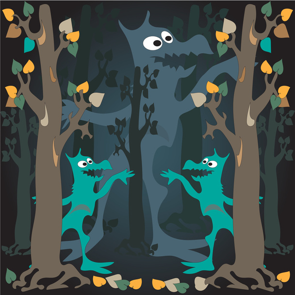 Night monsters - Vector, Image