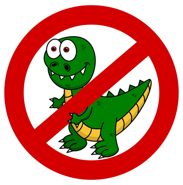 dinosaur in panel signs - Vector, Image