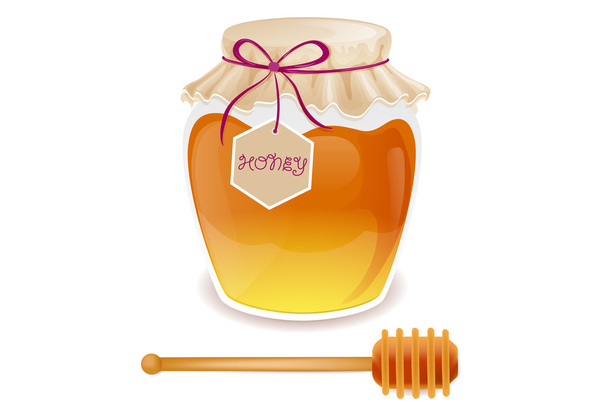 Honey spoon - Wektor, obraz