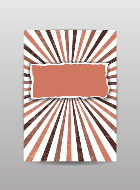 Torn paper cover, brochure, flyer, background in brown color. Vector illustration - Vektör, Görsel