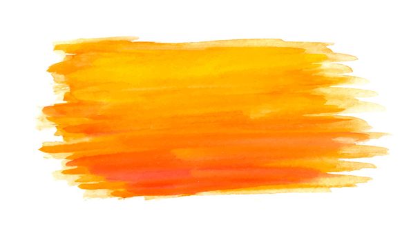 Abstract brush strokes, orange watercolor background - Vettoriali, immagini