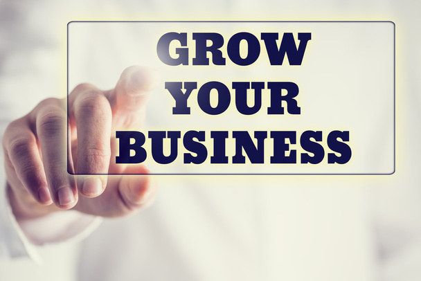 Concept of new or start up business - words Grow your business o - Fotoğraf, Görsel