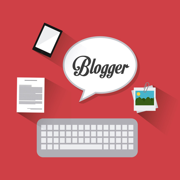 Blogger diseño digital
. - Vector, Imagen