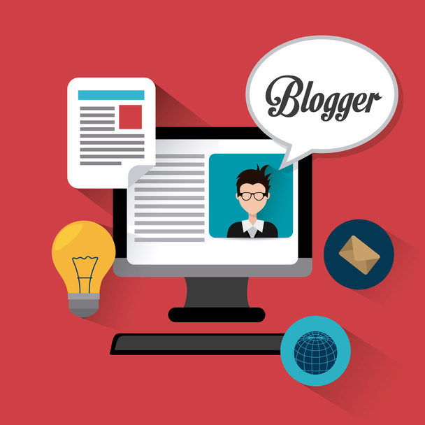 Blogger diseño digital
. - Vector, imagen