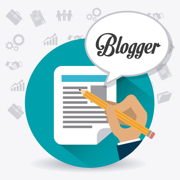 Blogger digital design. - Vector, Image