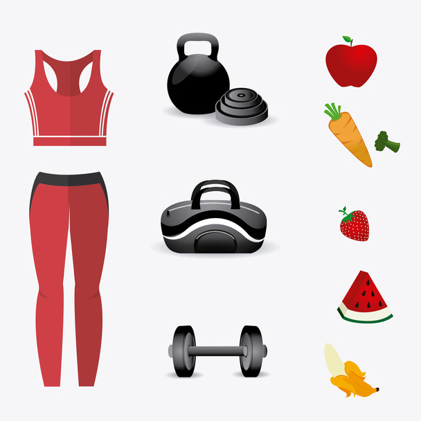 Fitness lifestyle design. - Vector, Image