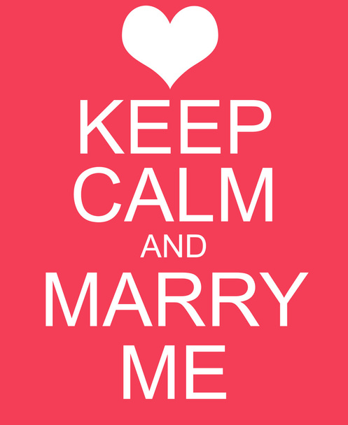 Keep Calm and Marry Me Red Sign - Fotó, kép