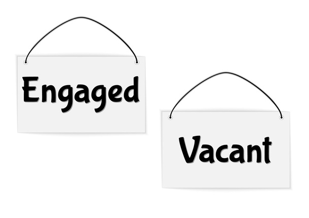 engaged and vacant signs - Vector, Image