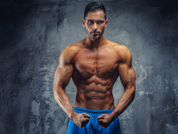Shirtles fitness férfi kék nadrág  - Fotó, kép