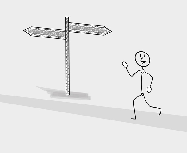 férfi fut az utcán - Vektor, kép