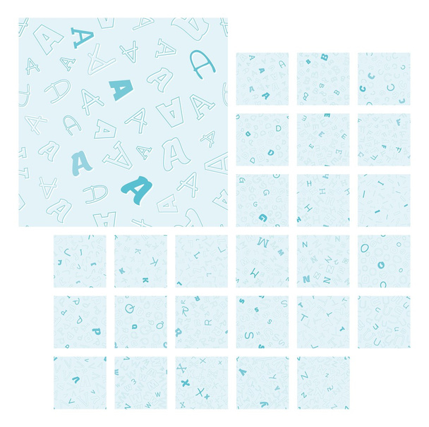 naadloze patroon met tekens A - Z - Vector, afbeelding