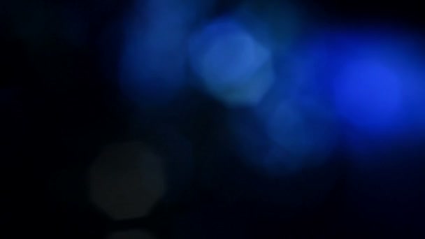 Blauw, wazig, bokeh lichten achtergrond 1080p lus - Video